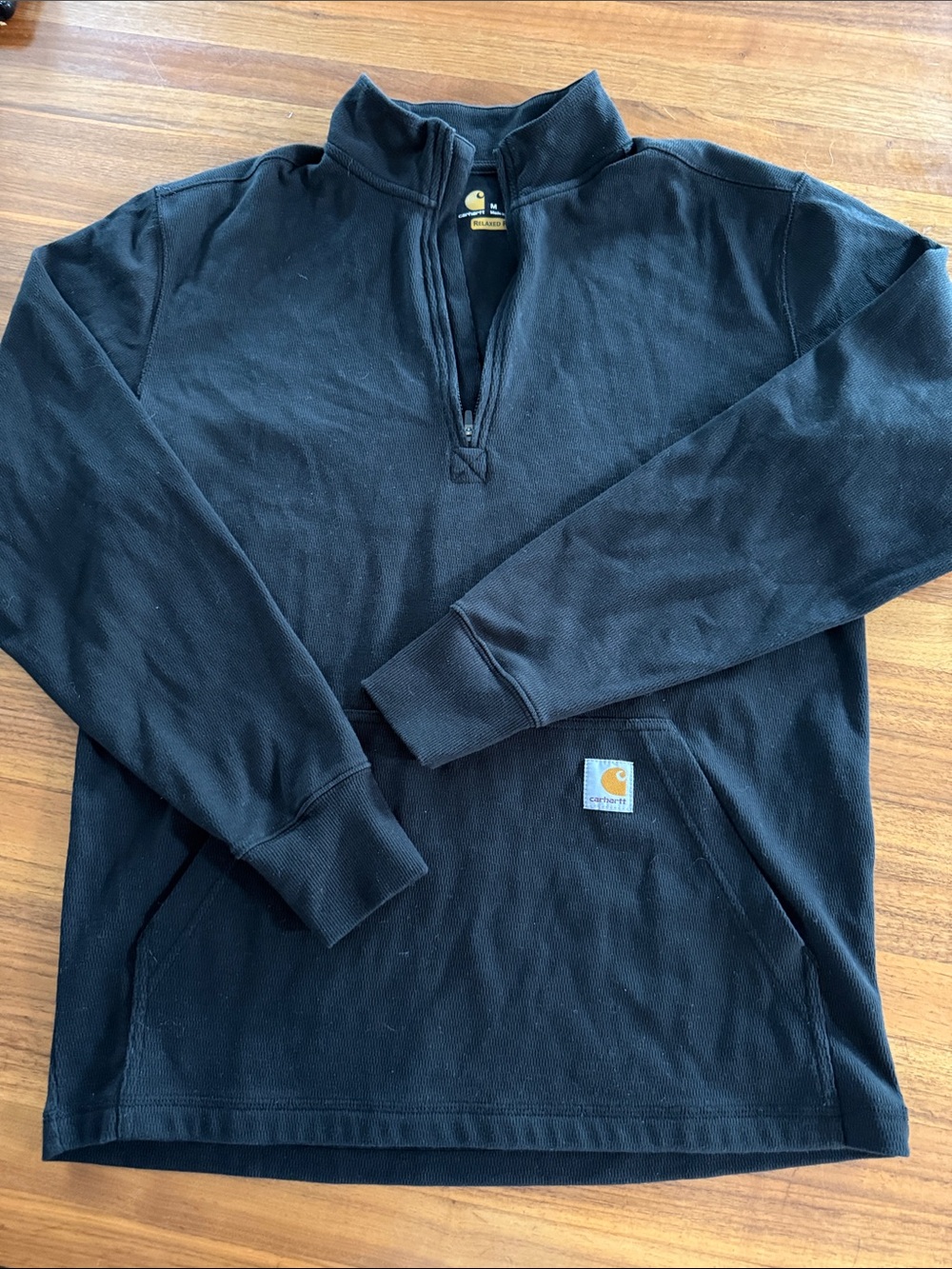 Carhartt Men's Loose Fit Midweight Quarter-Zip Mock-Neck Sweatshirt medium